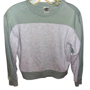 GIRLS / Athletic Works / Green and Gray Crewneck Sweater